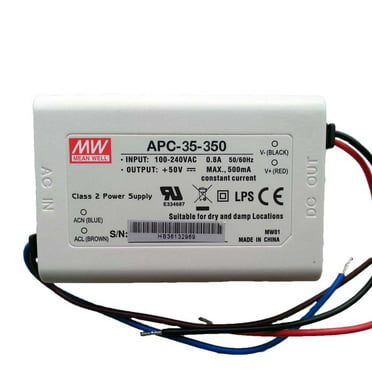 APC-12-350 ; courant constant LED Alimentation 12W 6-36V 350mA ; MeanWell